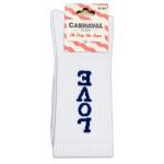 Carnaval Socks Mavi Love Yazılı Beyaz Çorap 37/44