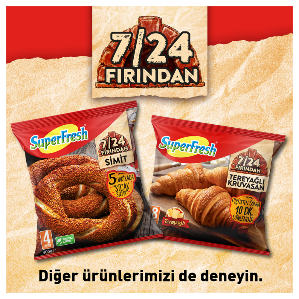 Superfresh 7/24 Fırından Sade Poğaça 420 G