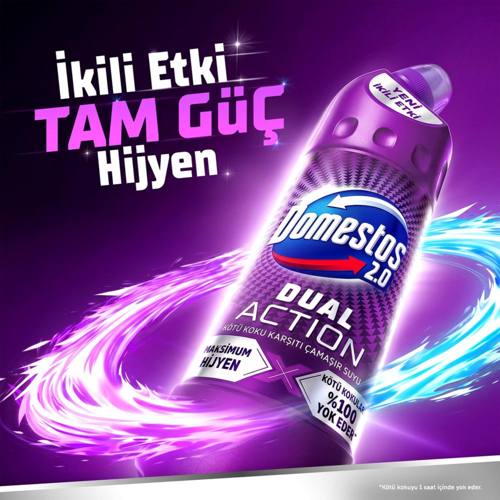Domestos Dual Action Kötü Koku Karşıtı Çamaşır Suyu 750 Ml