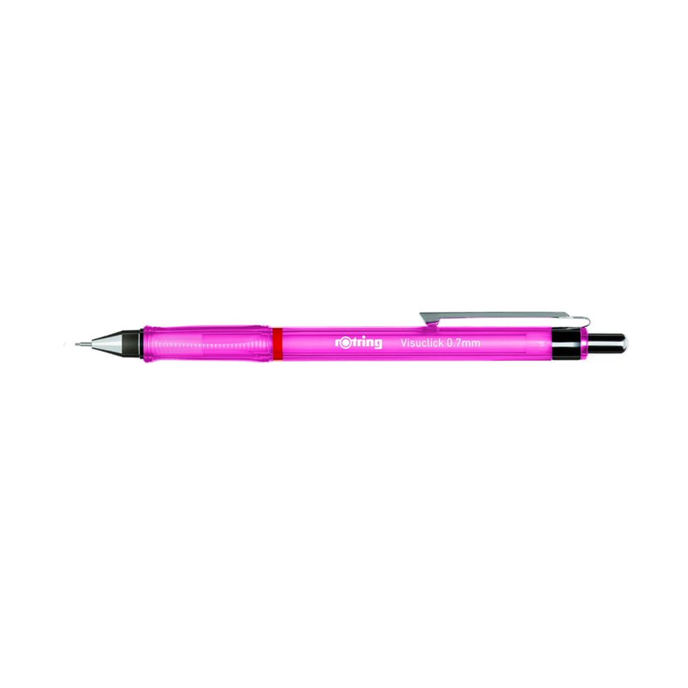 Rotring Visuclick Versatil, 0.7 Uçlu Kalem + 2B uç + Kel kalem + Hediye silgi, Pembe Renkli Kalem