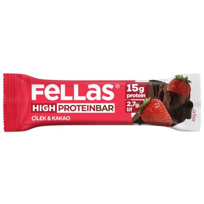 Fellas Yüksek Protein Bar - Çilek 45 G
