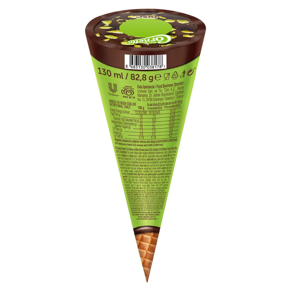 Cornetto Disc Antep Fıstıklı - Çikolatalı 130Ml
