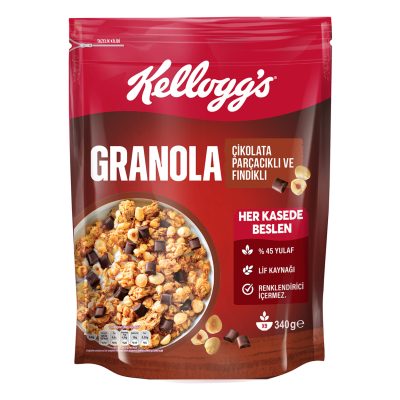 Kellogg's Çikolata Parçacıklı & Fındıklı Granola 340 G