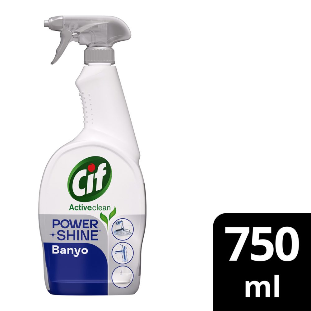 Cif Power & Shine Sprey Banyo İçin Temizleyici ve Kireç Çözücü 750 Ml