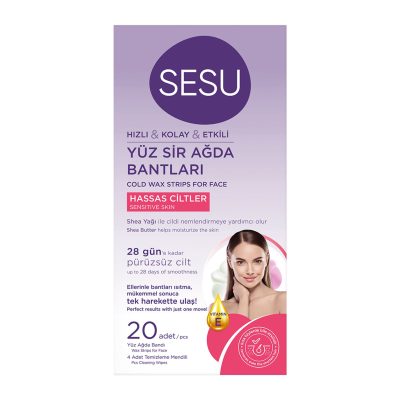 Sesu Yüz Ağda Bandı Hassas Ciltler 20'li